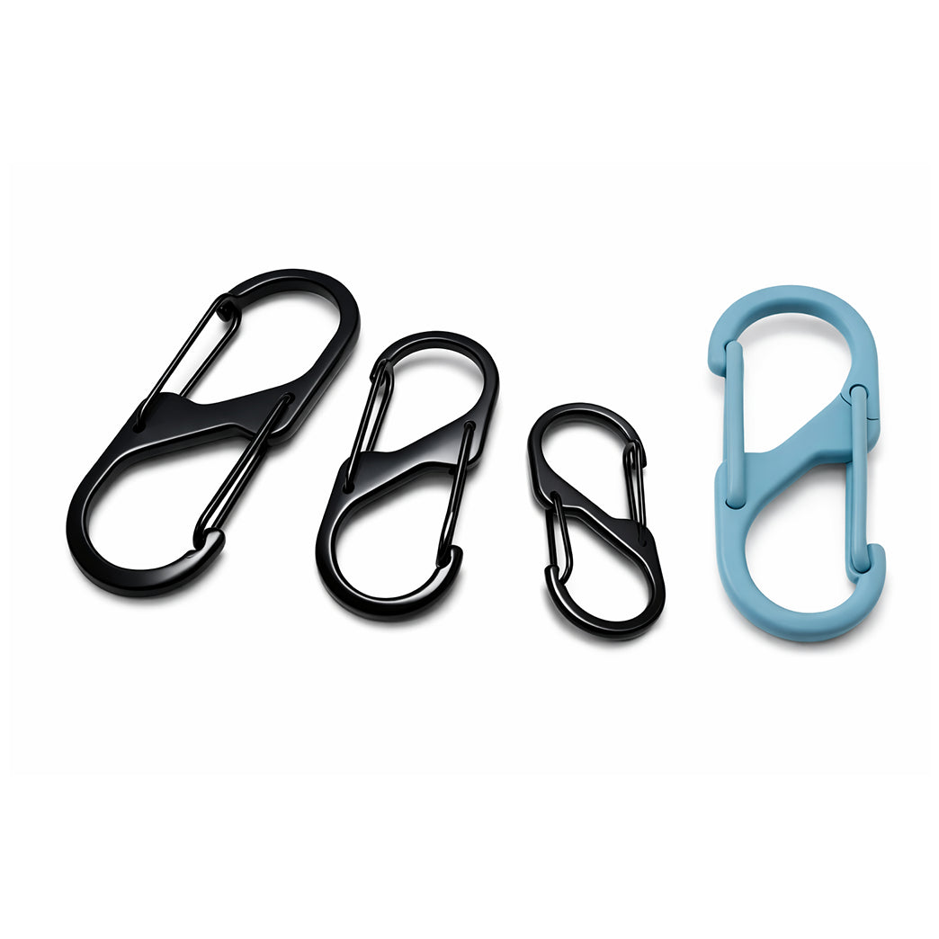 Anti Theft Zipper Clips Double Sided Spring S Carabiner Locks for Bags, Pack of 20