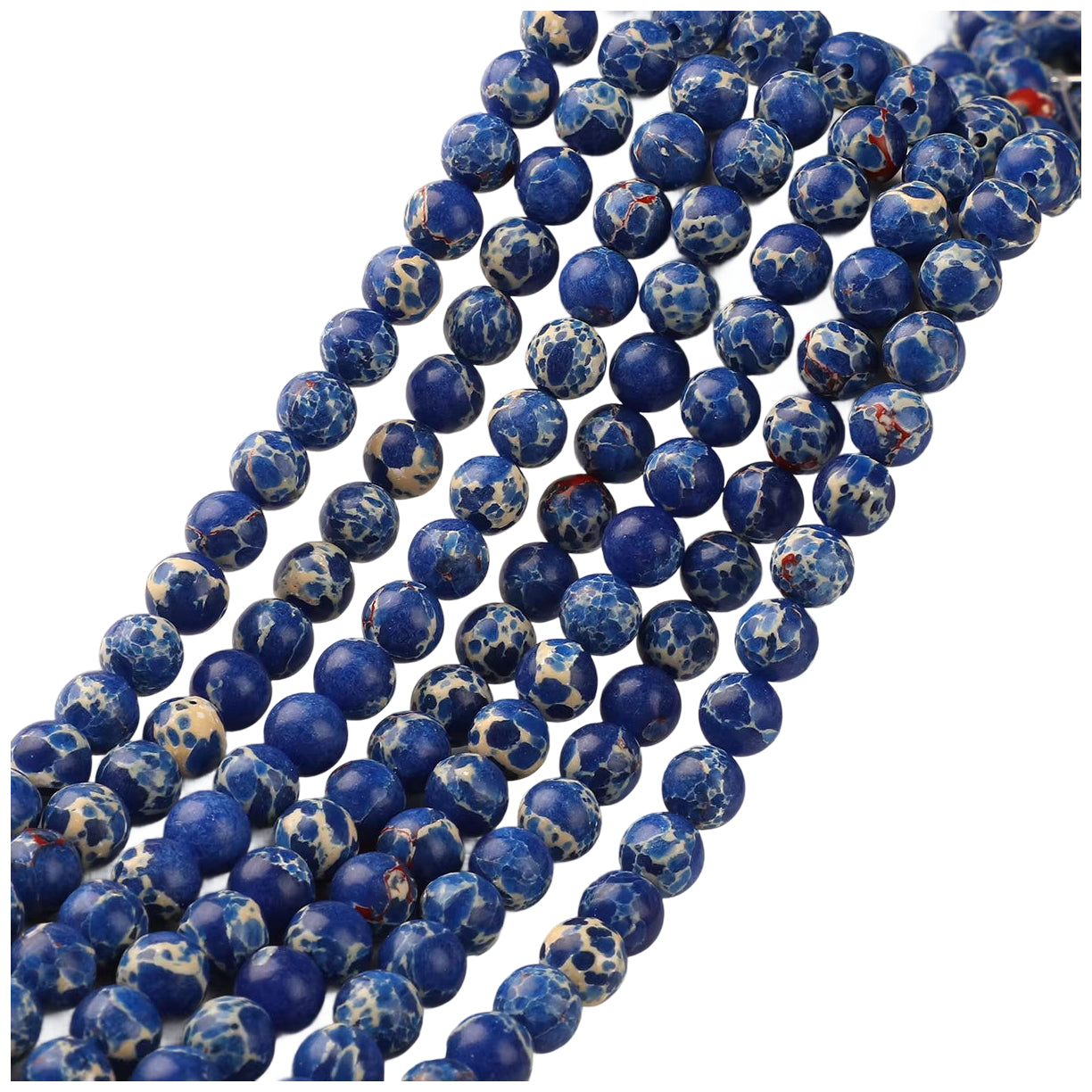 Natural Agate Round Gemstone Beads Polished Stone Loose Beads for Jewelry Making 15 Inch Strand