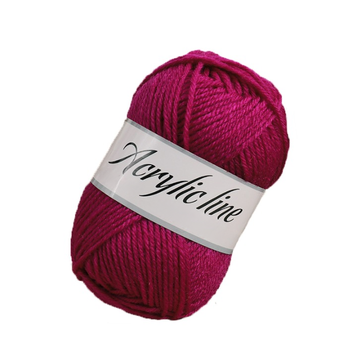 Carmine Red Acrylic Yarn for Arts & Crafts, Knitting, Crochet,  #4 Worsted Weight (100 Yard Skein)