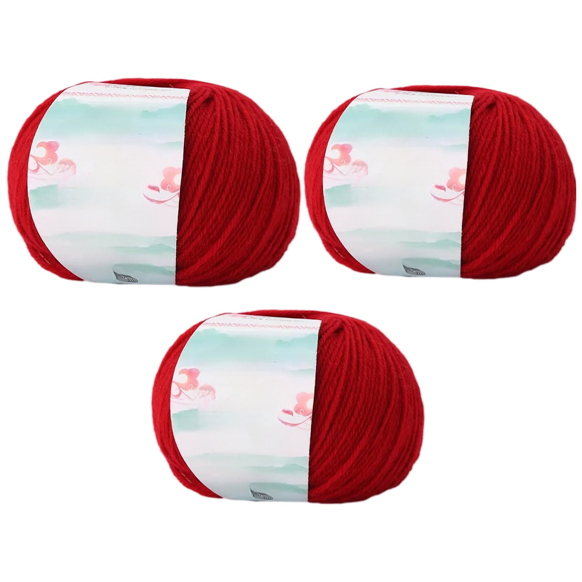 Superwash Wool Yarn, 50grams per Roll DK Weight for Knitting, Crocheting, and Soft Craft Projects, 150 Grams/5.29oz 327 yards, Pack of 3
