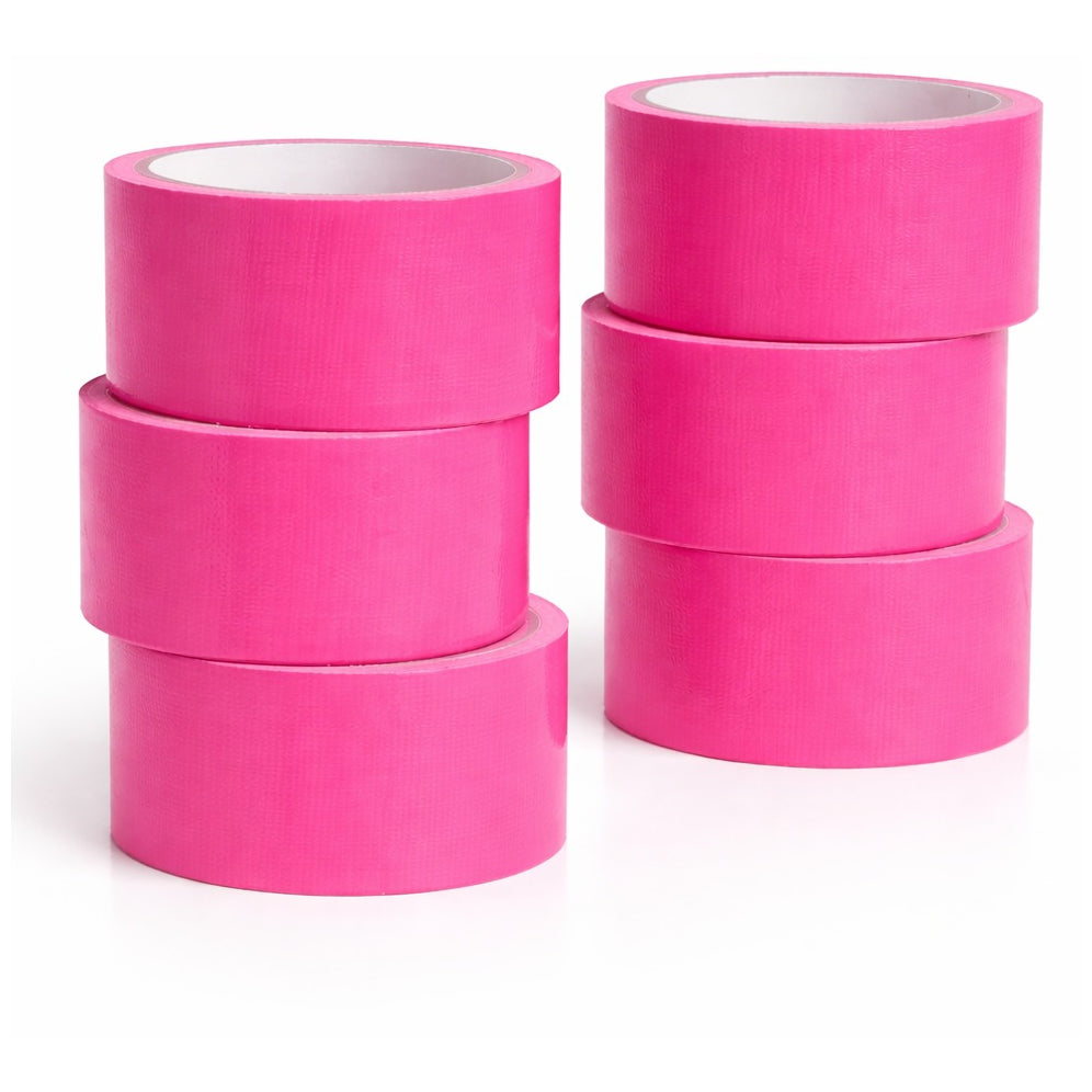 Heavy-Duty Colored Duct Tape 10 Yards x 2 Inch Rolls Multi-Pack for Crafts DIY and School Supplies, Pack of 6
