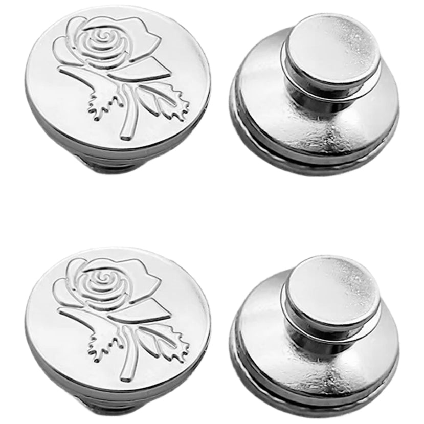 Adjustable Pant Waist Tightener No Sew Jean Button Pins Detachable Buttons for Loose Jeans, Set of 4