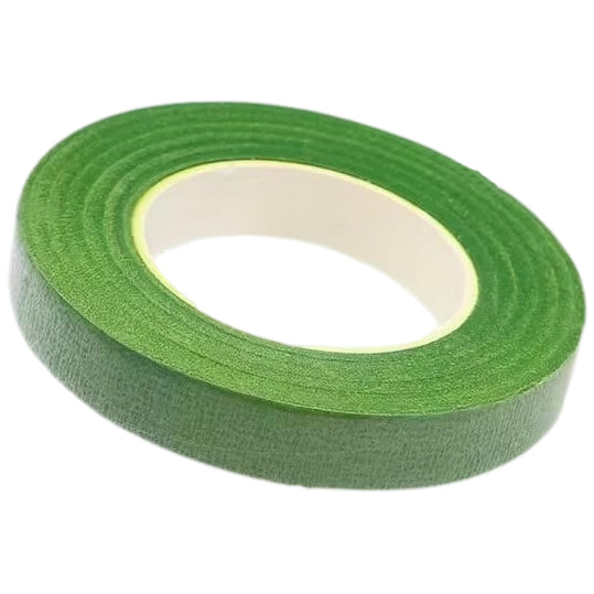 Green Floral Tape 12mm x 30 Yards for Flower Wrapping, Bouquets, Stems, and Craft Projects