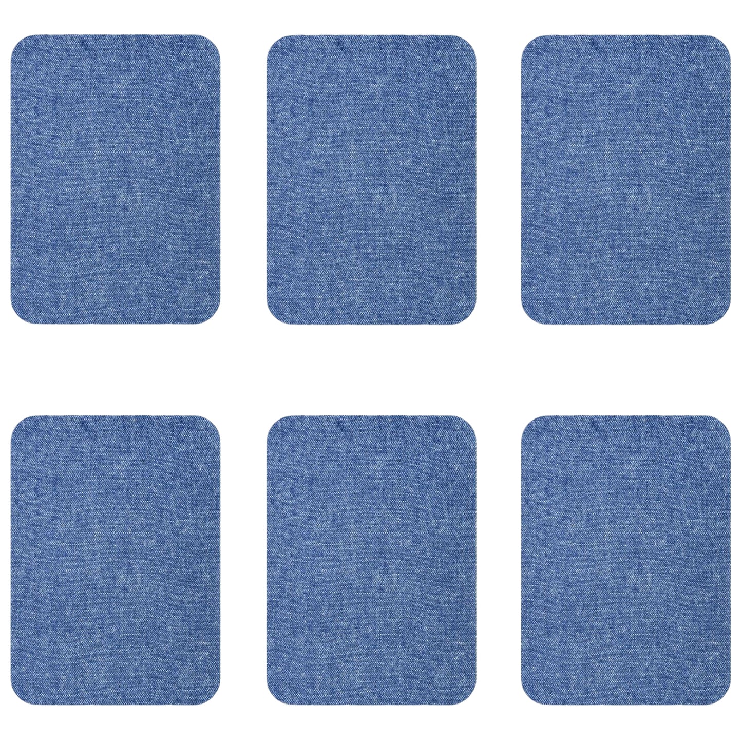 Cotton Iron-On Fabric Repair Patches for Clothing Inside and Outside Strong Adhesive, Pack of 6