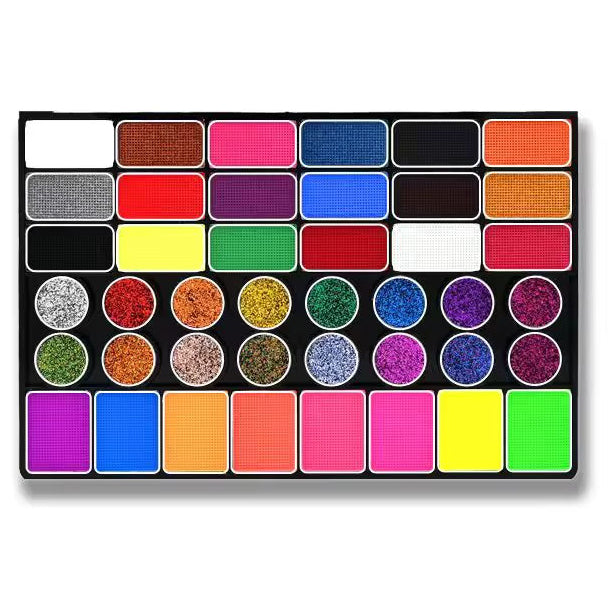 Water Activated Face and Body Paint Palette Plant Based Hypoallergenic SFX Makeup Kit for Halloween Cosplay Stage