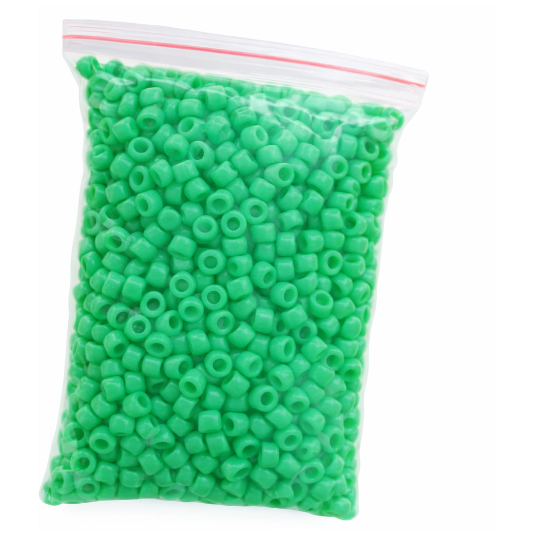 6x9mm Acrylic Pony Beads with 4mm Hole for Bracelets Jewelry Making and DIY Crafts, Pack of 1000