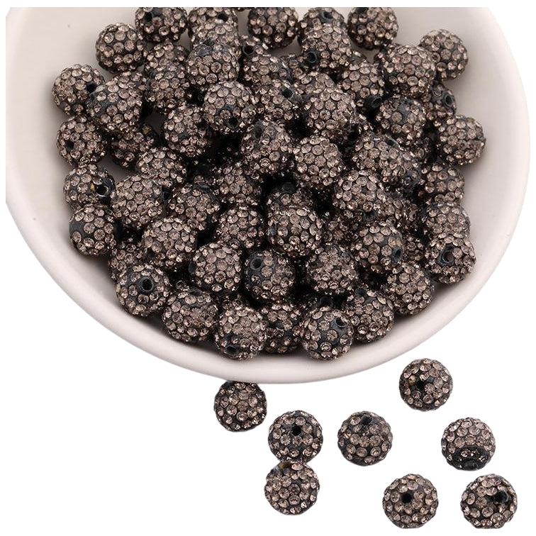 Sparkle Rhinestone Clay Beads Round Disco Spacer Beads for Jewelry Making, Bracelets, Earrings and DIY Craft Projects