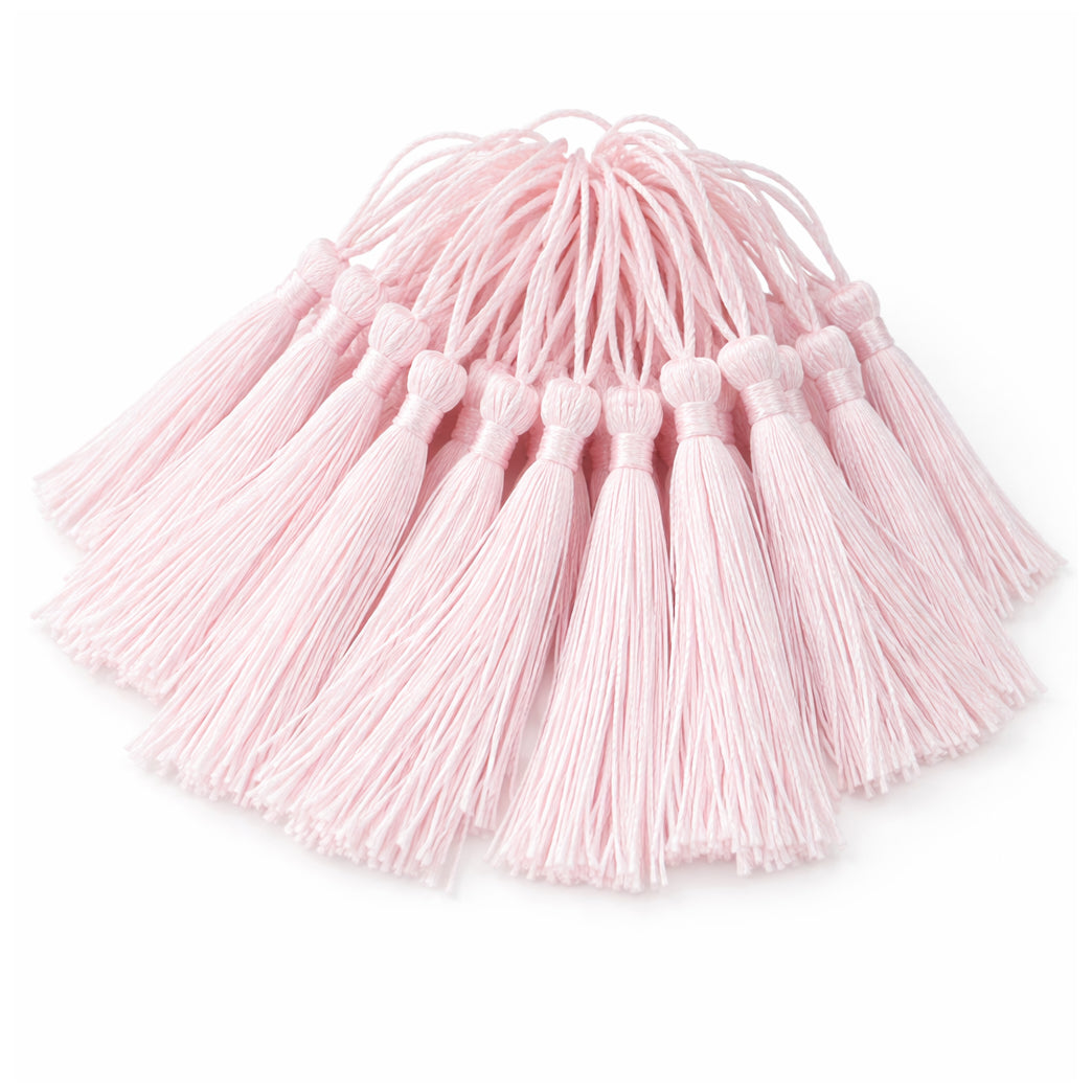Mini Tassels with Loops 5 Inch Polyester Silky Tassels for Bookmarks and Crafts, Pack of 120