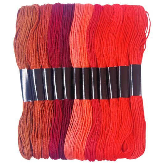 12 Shades Gradient Embroidery Floss, 8M Six-Strand Thread for Cross Stitch and Craft Projects