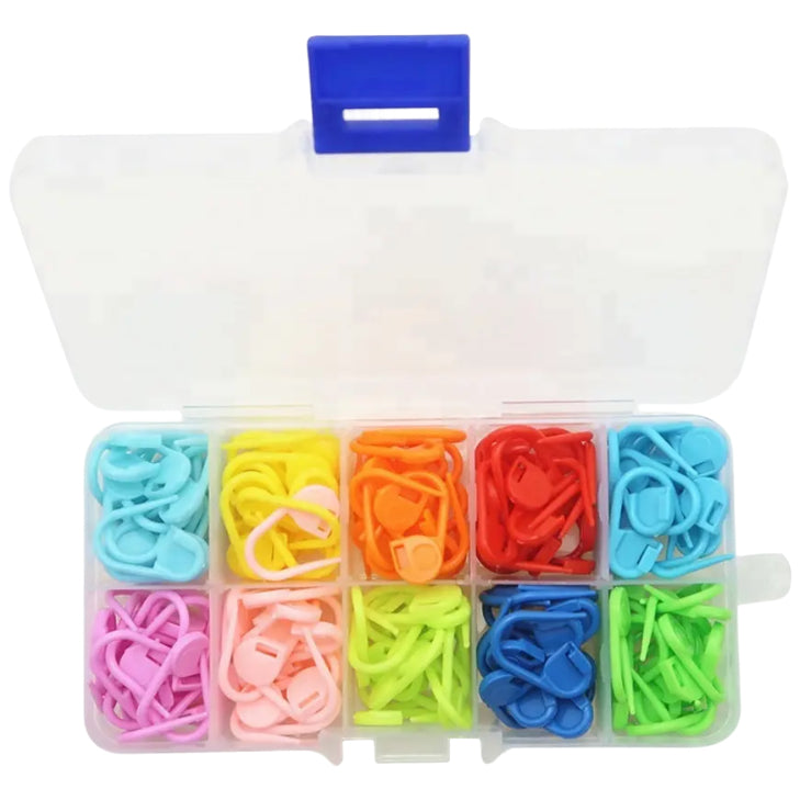 150-Piece Locking Stitch Markers for Knitting and Crochet, Needle Clip Counters in 10 Colors