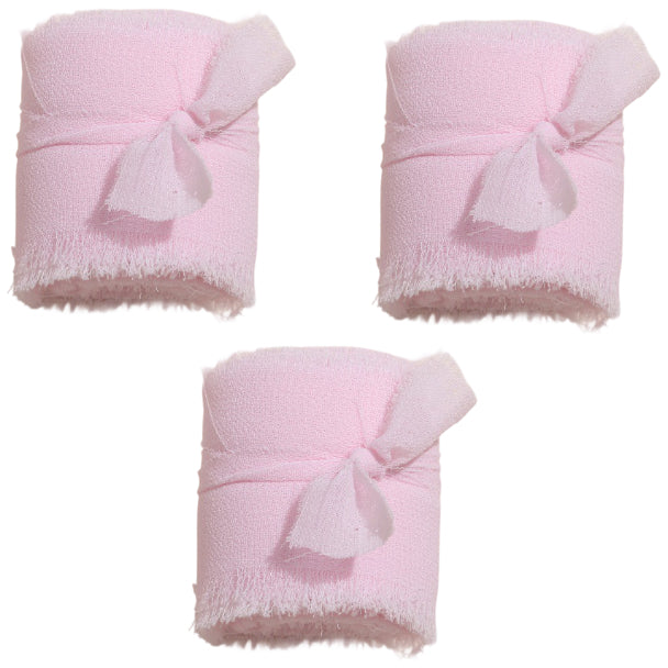 1.5 Inch Chiffon Ribbon 3 Rolls 15 Yards Total for Wedding Bouquets and Floral Decorations
