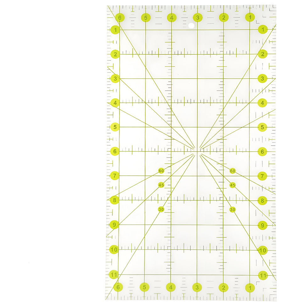 Acrylic Sewing and Quilting Ruler With Gridlines for Fabric Cutting, Measuring, Arts, and Craft Supplies