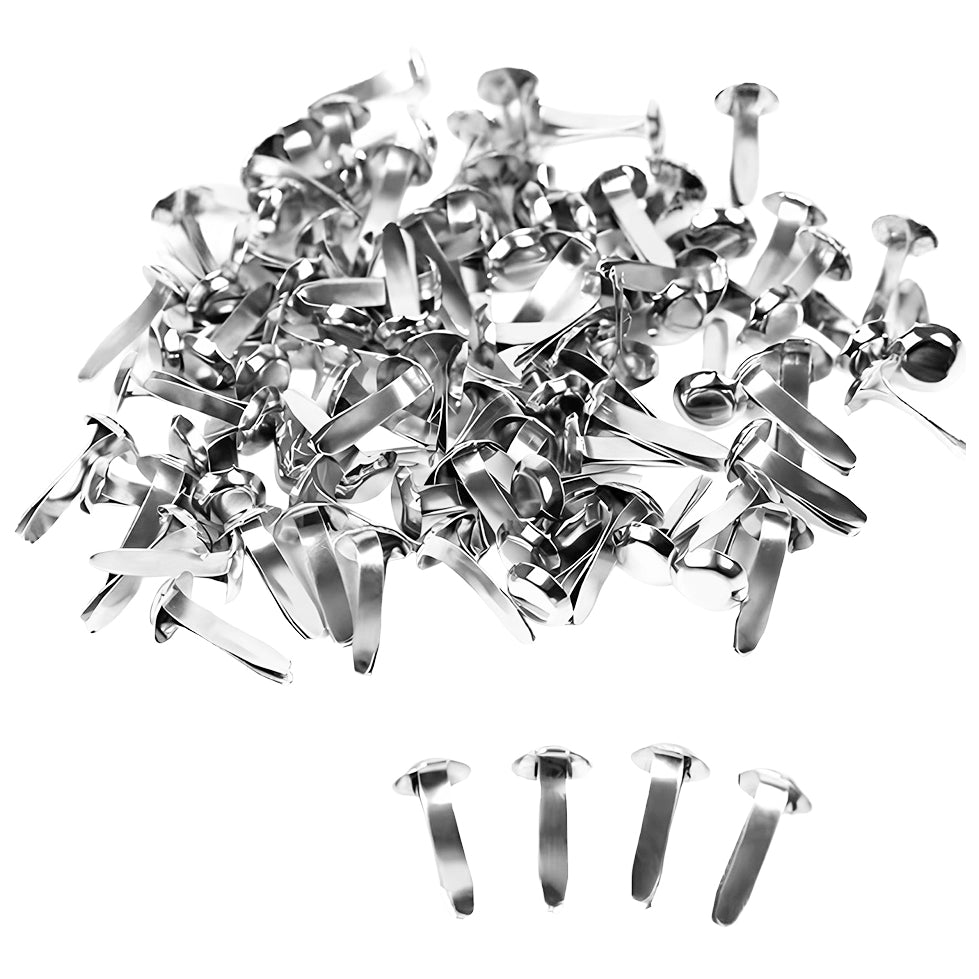 Mini Brass Paper Fasteners for Crafts, Metal Brads for DIY Paper Projects and Scrapbooking Pins