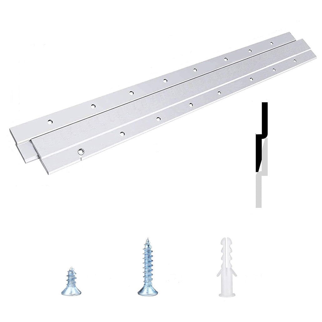 Aluminum French Cleat Picture Hanger with Hardware 100 lb Capacity for Mirrors Frames and Wall Art Mounting