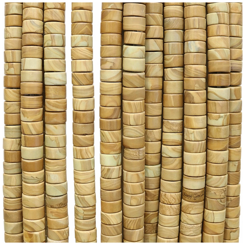 Natural Spacer Beads 4mm x 2mm Flat Round Gemstone Beads for Jewelry Making, Pack of 150