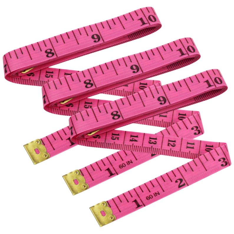 Soft Body Tape Measure for Sewing, Weight Loss, and Medical Use, Pack of 3