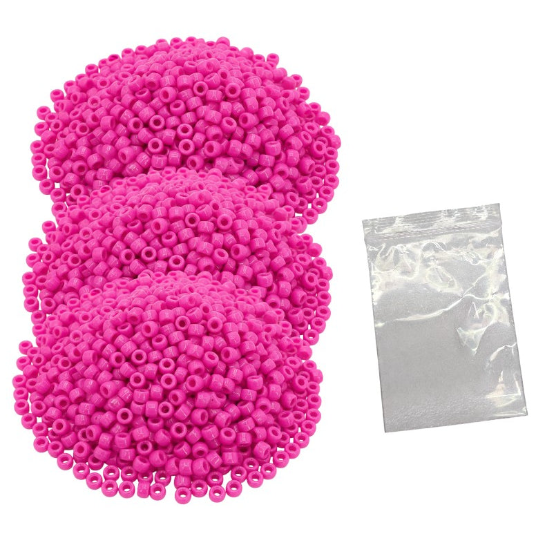 Plastic Pony Beads for Bracelets, Hair Braids, Jewelry Making and DIY Craft Projects
