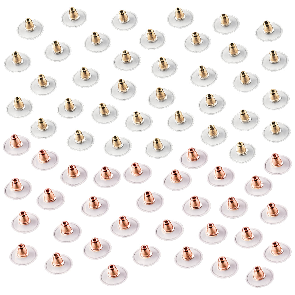 Earring Backs for Droopy Ears and Heavy Studs, 100-Piece Bullet Clutch Earring Lifters Support Secure Fit