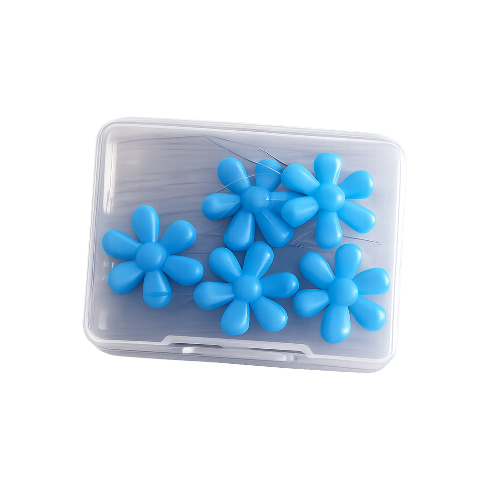 Embroidery Needle Threader Tool with Plastic Flower Head for Sewing Knitting Quilting Crafts, Pack of 5