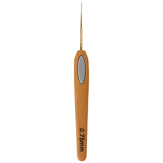 Soft Touch Steel Crochet Hooks with Ergonomic Orange Grip for Lace Crochet Thread Work and DIY Crafts