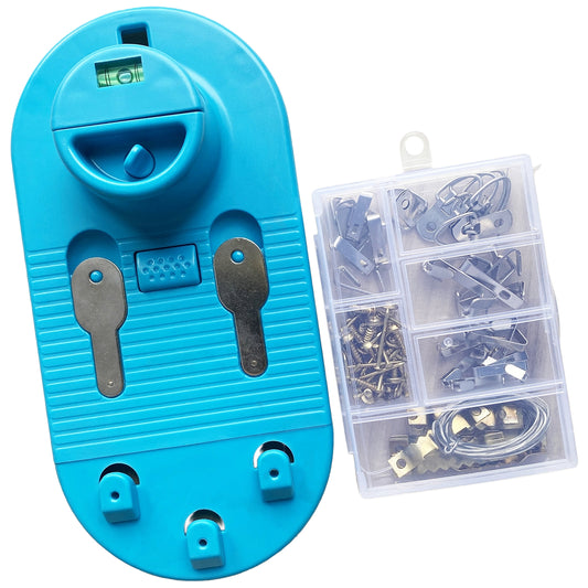 85 Piece Picture Hanging Kit with Leveling Tool for Frames Wall Decor and Mirror Installation
