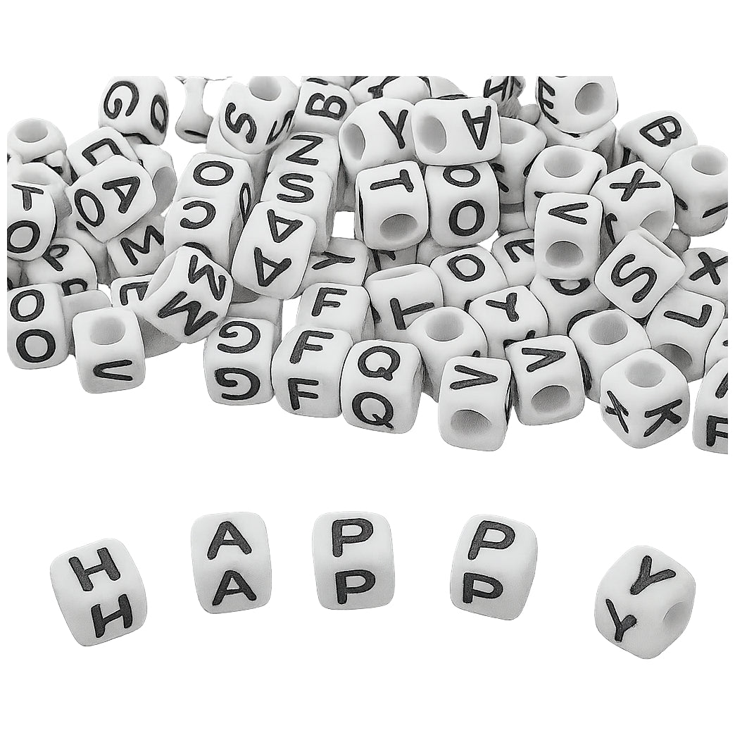 Alphabet Letter Beads 3000pcs 6mm for DIY Bracelets, Necklaces, Jewelry Making, and Crafts