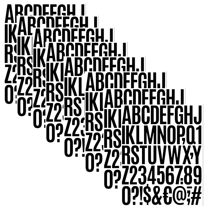 Colorful Cartoon Alphabet and Number Stickers Self Adhesive Vinyl Letters Decals for Classroom Signs Doors Mailboxes, Pack of 8