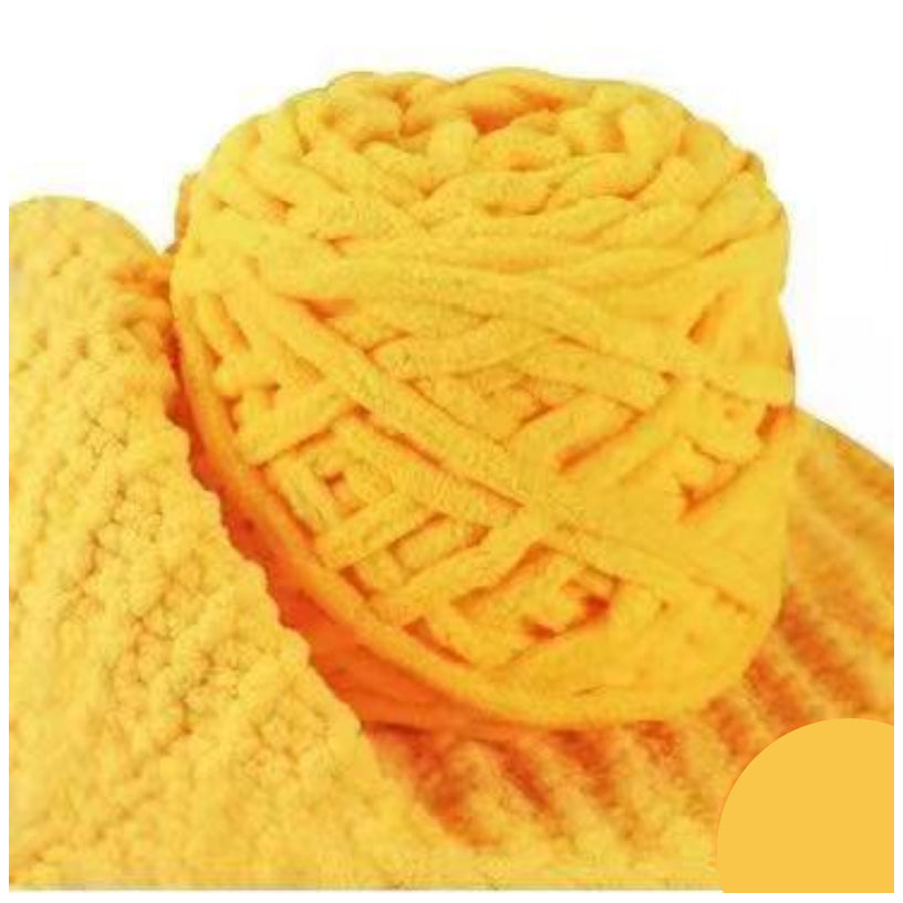 5mm Super Bulky Icicle Chenille Blanket Yarn 100g/3.53oz, 72 Yards for Knitting & Crocheting Crafts