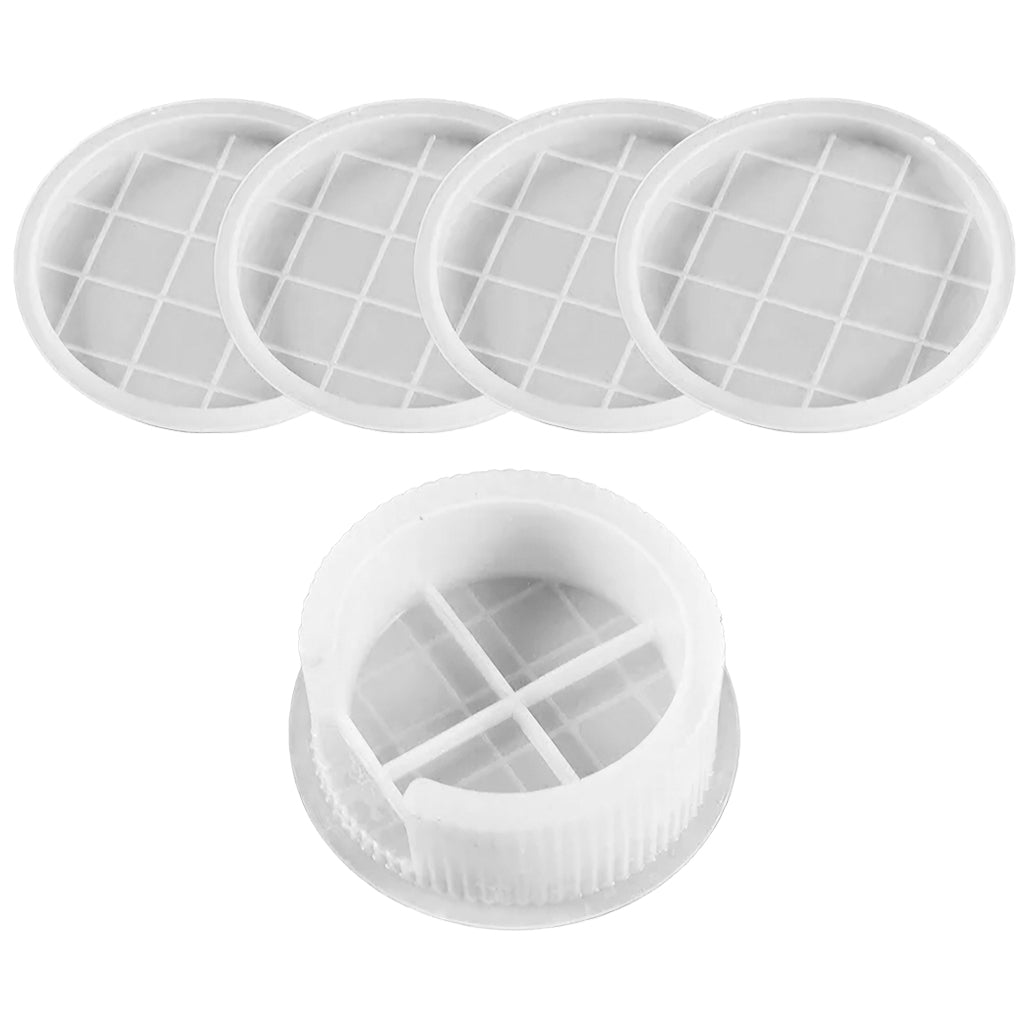 Silicone Coaster Resin Molds with Holder Set for Epoxy DIY Craft Cup Mats in Various Shapes
