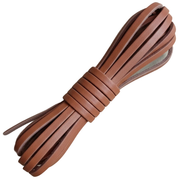 Flat Genuine Leather Cord Strip for Jewelry Braiding Crafts Shoelace Repair Sewing and Leatherworking Projects