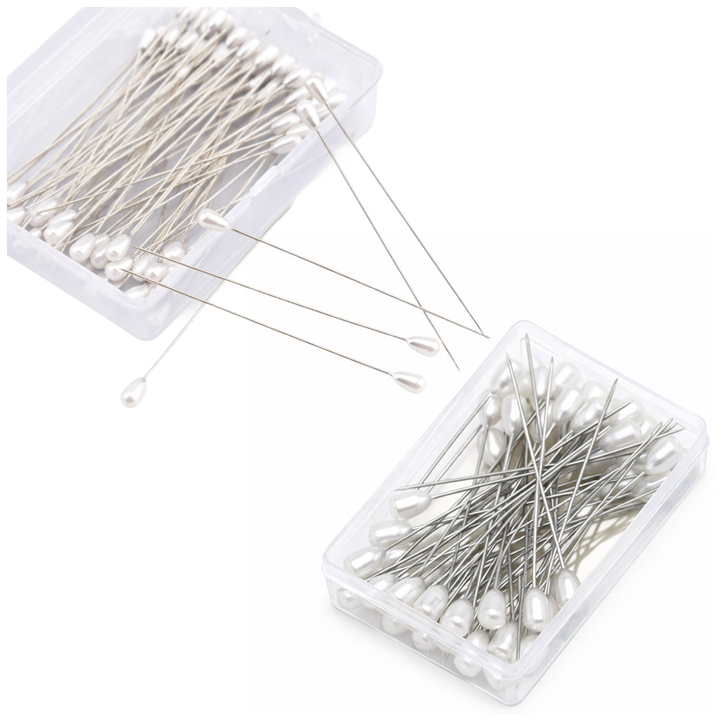Teardrop Pearl Head Corsage Pins for Wedding Bouquets, Sewing, Jewelry Making and DIY Flower Decoration Crafts