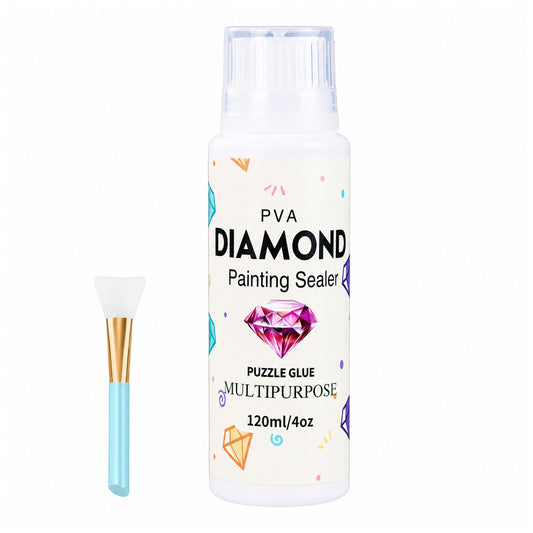 Diamond Painting Sealer Glue with Applicator 120 ML for Diamond Art and Adult Puzzle Protection