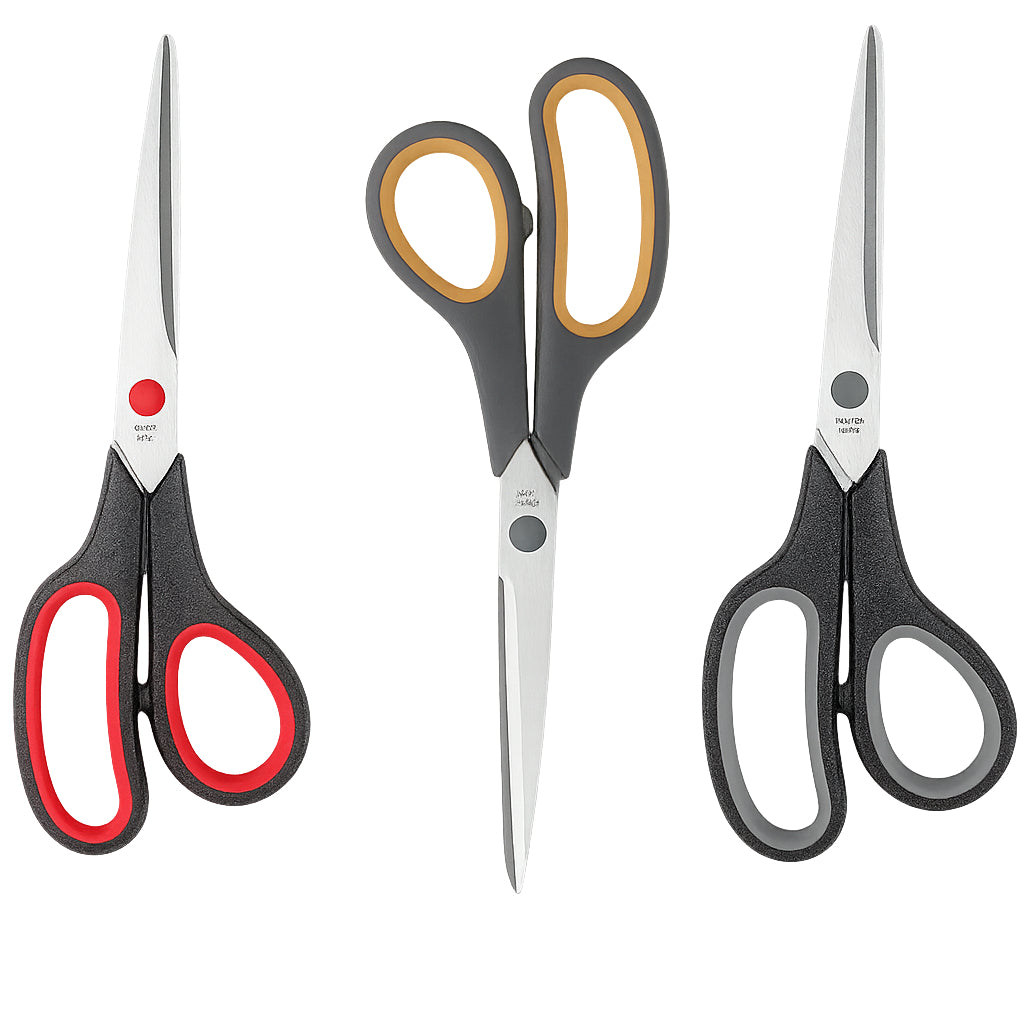 8-Inch Stainless Steel Tailoring Scissors Set Ultra Sharp Dressmaking Shears for Sewing, Crafts, and Office, Pack of 3