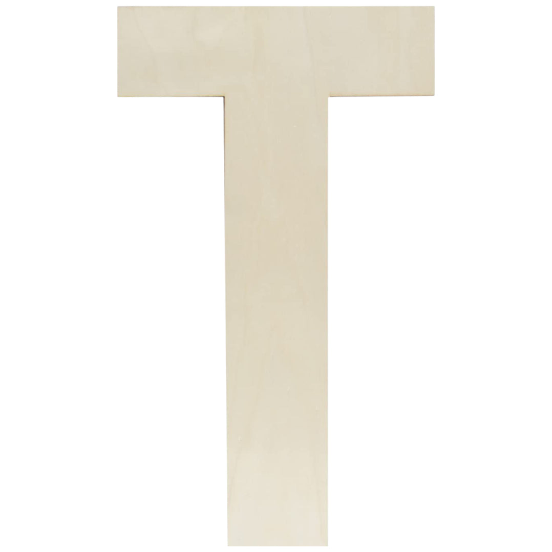 Unfinished Wooden Letter Style Surface for DIY Arts Crafts Home Decor Projects