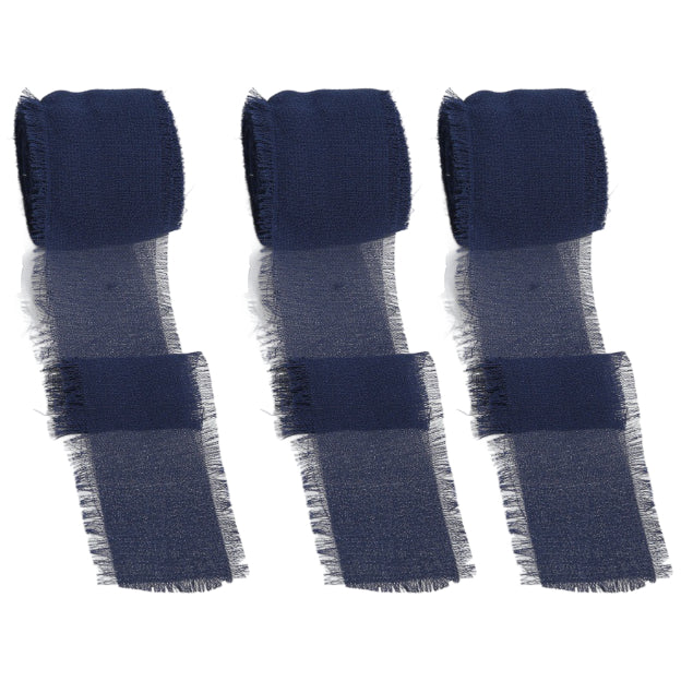1.5 Inch Chiffon Ribbon 3 Rolls 15 Yards Total for Wedding Bouquets and Floral Decorations