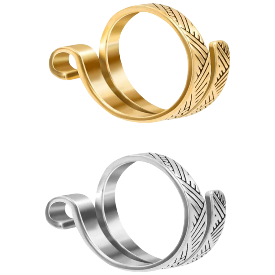 Adjustable Gold and/or Silver Crochet Tension Rings for Fingers, Yarn Guide Holders for Knitting