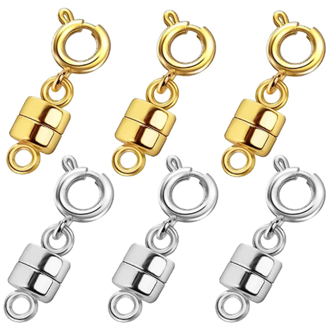 Strong Magnetic Necklace Clasps Gold and Silver Converters for Bracelets and Jewelry Chains