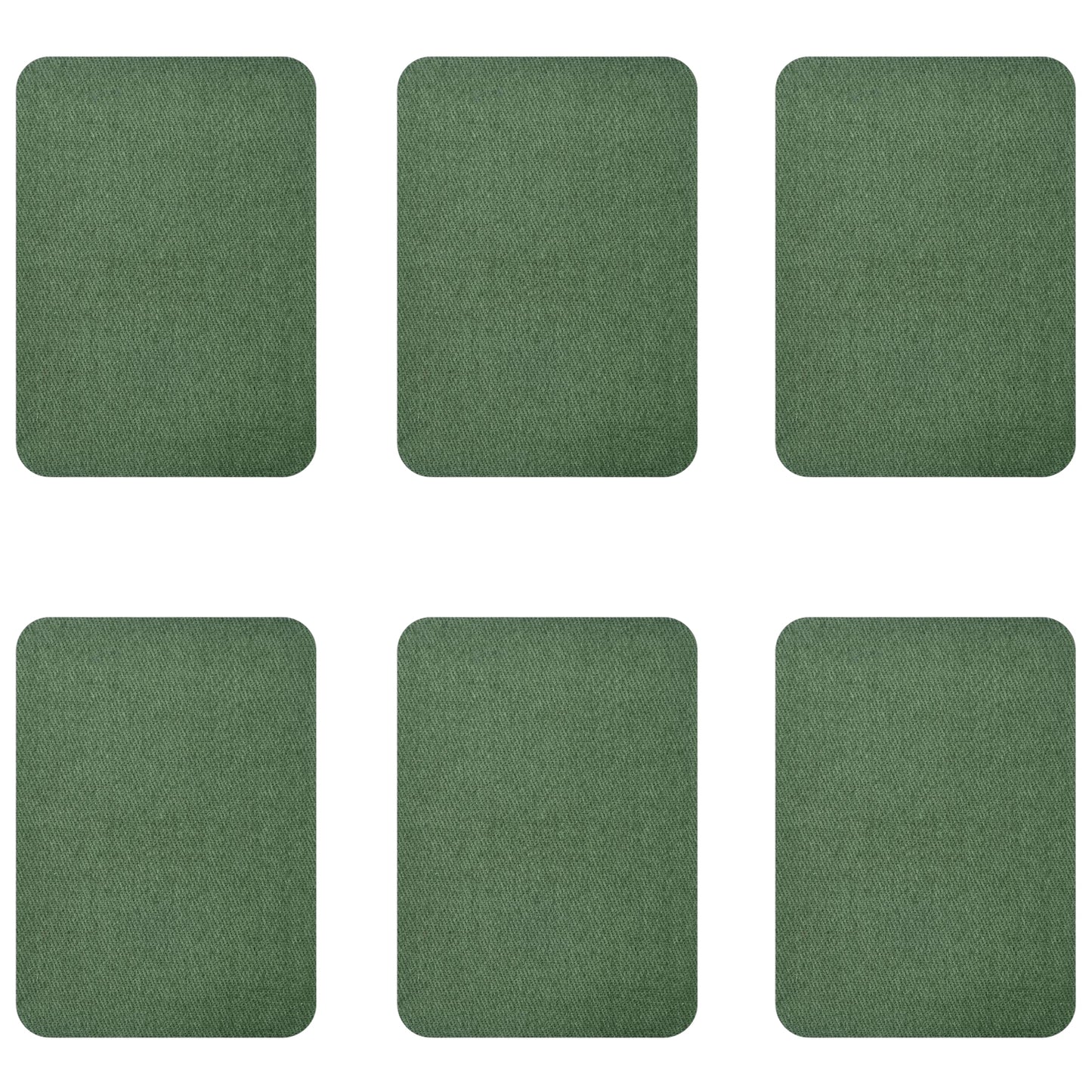 Cotton Iron-On Fabric Repair Patches for Clothing Inside and Outside Strong Adhesive, Pack of 6