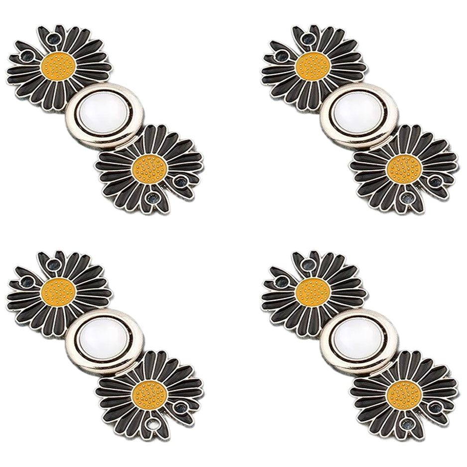 Adjustable Pant Waist Tightener No Sew Jean Button Pins Detachable Buttons for Loose Jeans, Set of 4