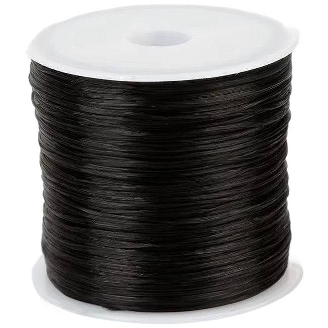 0.8mm Transparent Crystal Elastic Cord for Beading, Bracelets, and Jewelry Making, 60m Roll