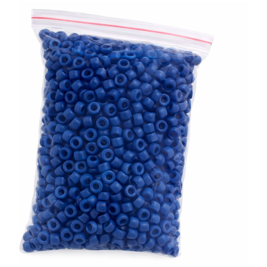 6x9mm Acrylic Pony Beads with 4mm Hole for Bracelets Jewelry Making and DIY Crafts, Pack of 1000