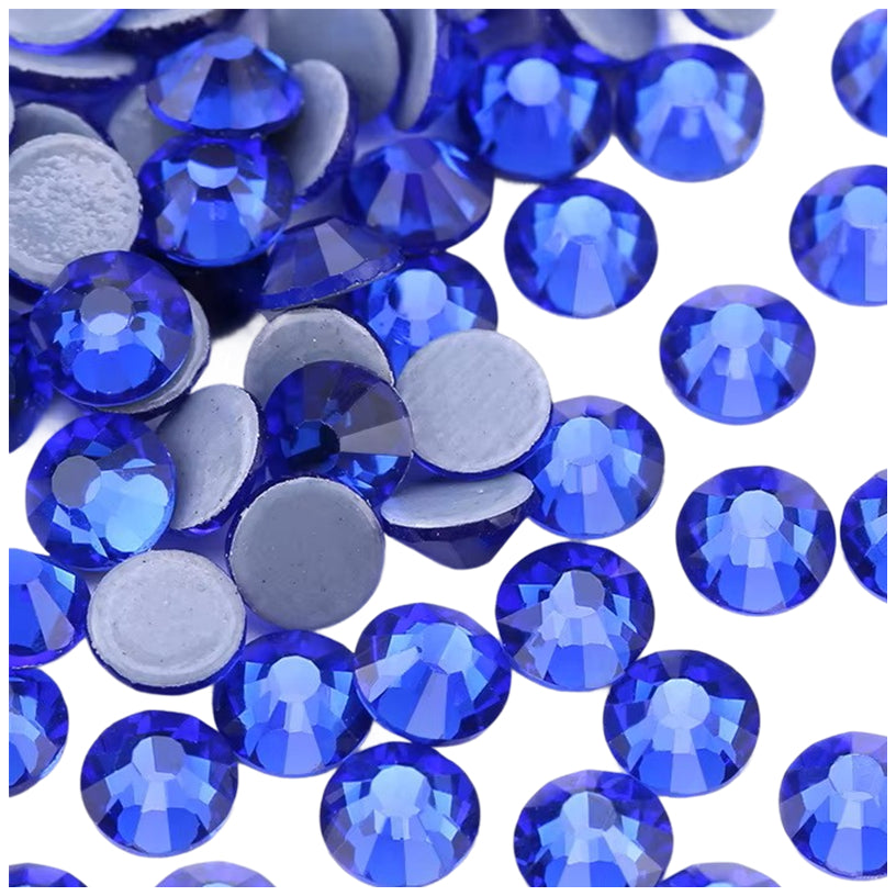 Flat Back Rhinestones Round Gems for Nail Art Clothing Crafts Glue Fix Decorations, Pack of 1440
