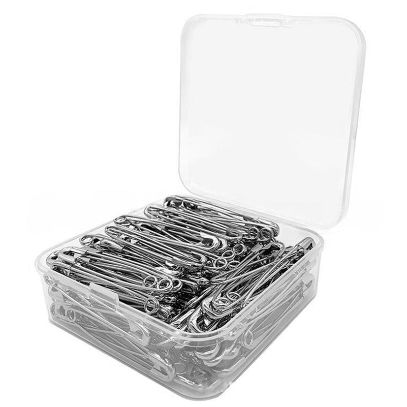 Large Heavy Duty Safety Pins for Brooch Making, Blankets, Sewing, Crafts and Fabric Repairs, Pack of 50