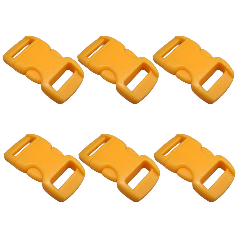 1 Inch Side Release Buckles Dual Adjustable Plastic Clips for Webbing Straps, Pack of 6