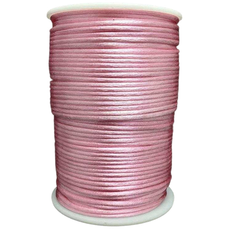 2mm Satin Nylon Cord 100m for Jewelry Making, Beading, Macrame, and Chinese Knot Crafts