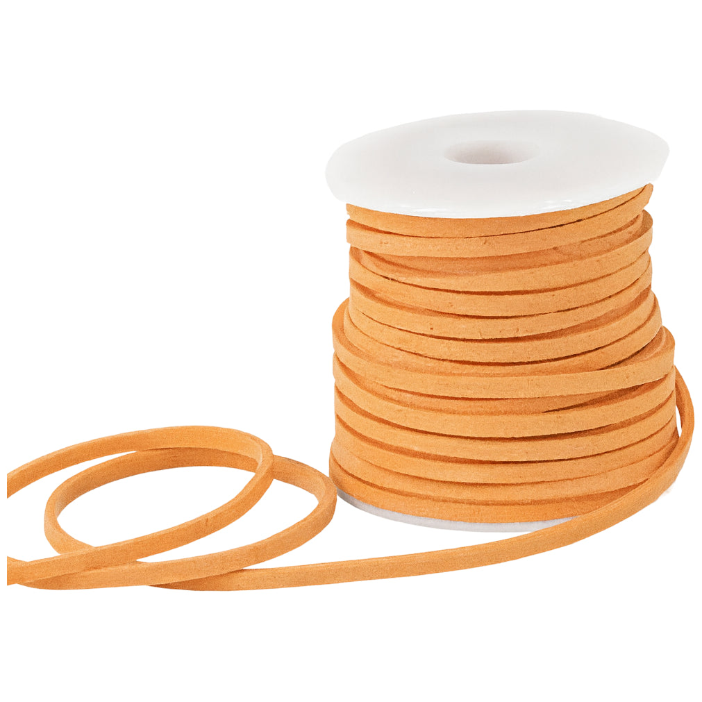 2.6mm x 5m Flat Genuine Leather Cord for Braiding, Jewelry Making, and Craft Projects