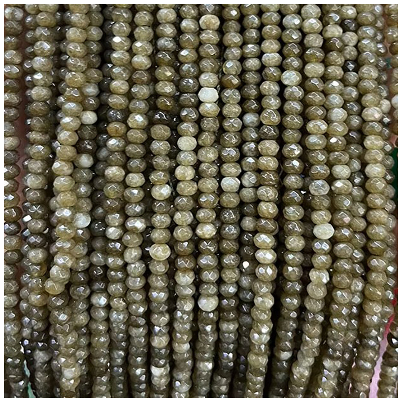 Multicolor Natural Rondelle Stone Beads 38cm Strand for Jewelry Making and DIY Crafts