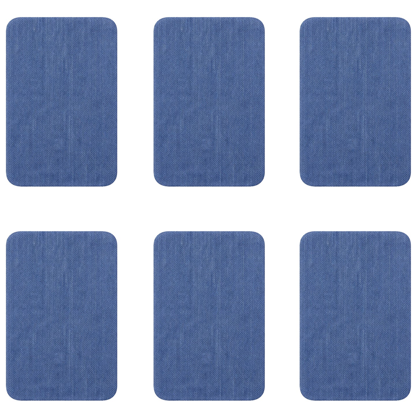 Cotton Iron-On Fabric Repair Patches for Clothing Inside and Outside Strong Adhesive, Pack of 6