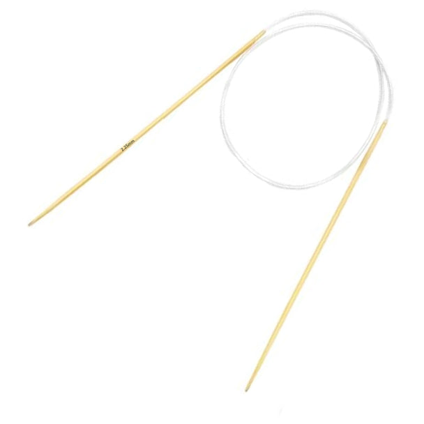 Carbonized Bamboo Circular Knitting Needles with Clear Cables, 16" Length for Smooth Knitting