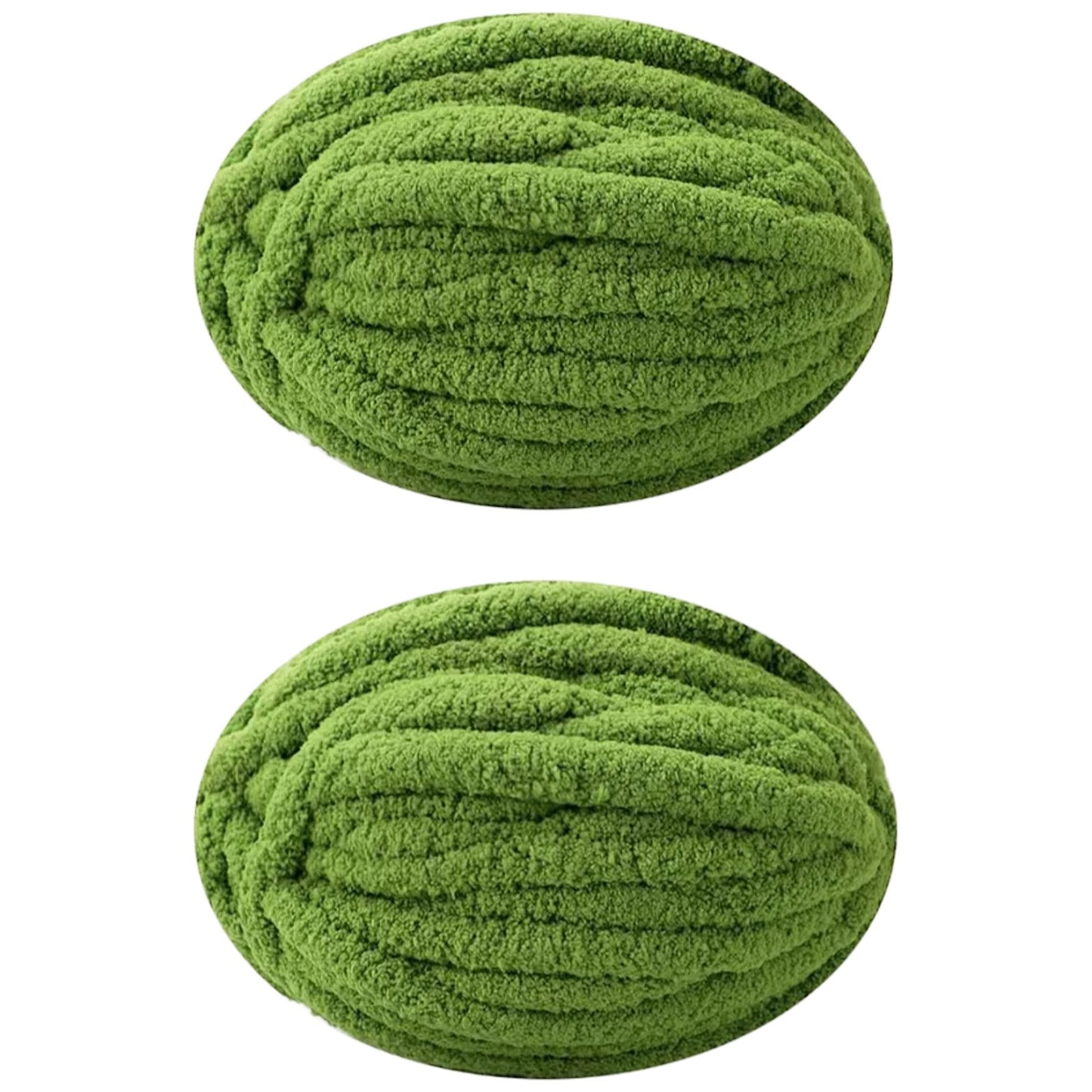 Jumbo Chunky Chenille Yarn for Knitting Crochet Weaving Blankets and DIY Craft Projects 250 Grams/8.82oz 29.53 yards, Pack of 2